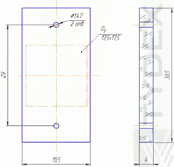 Drawings of the drilled windows